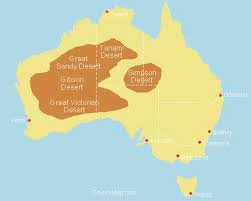 The Five Largest Deserts In Australia Include The Great Victoria Desert 424 400 Km2 Great Sandy Desert 284 99 Australian Desert Desert Map Australian Travel