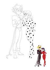 Coloriage miraculous dans la ville de paris en amoureux. Coloriage Miraculous Ladybug Et Chat Noir Coloriage Gratuit A Imprimer Dessin 2021