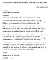 Academic Recommendation Letter Sample Just Letter Templates