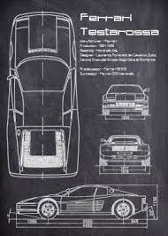 Ferrari Testarossa Chalk Ferrari Poster Making Poster Prints