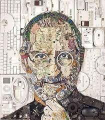 Steve Jobs Portrait From E Waste Waste Art Collage Portrait Steve Jobs