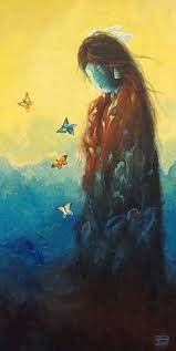 Butterfly Maiden David K John Kk Native American Paintings American Indian Art Native American Artwork