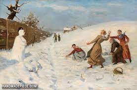 Snowball Fight Artist Art Deco Artists Art