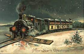 1909 Train New Year S Greetings New Year Greetings New Year Postcard Newyear