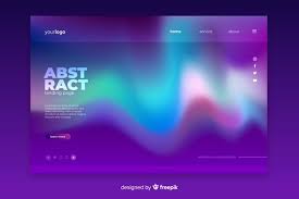 Download Northern Lights Landing Page Template For Free Vector Free Gradient Color Design Banner Template Design