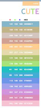Elles Heart Loves Color Charts Color Chart Colorchart Inspiration Design Moo Rgb Color Codes Color Coding Color Schemes