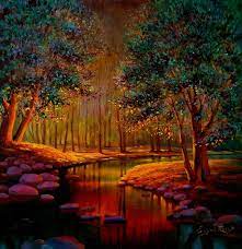 Creativework Enchanted Forest By Eugene Rubuls Oil Painting Shop Online At Bluethumb Forest Pictures Forest Painting Enchanted Forest