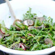 طريقة عمل سلطة فطر وهليون للحمية بالصور من كارول مخول هاني Recipe Food Green Beans Vegetables