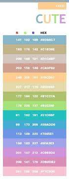 Cute Web Colors Rgb Color Codes Color Coding Color Schemes