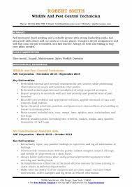 Pest Control Technician Resume Samples Qwikresume
