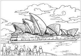 Sydney Opera House Colouring Page Colouring Pages Australia Day Coloring Pages