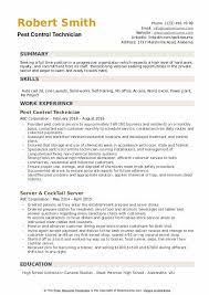 Pest Control Technician Resume Samples Qwikresume