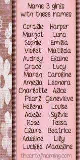 If You Could Only Use These Names What Would You Name 3 Daughters Babynames Baby Names Baby Girl Names Cute Baby Names