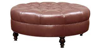 We've redesigned our popular storage ottoman to give you even more room and added casters for greater flexibility. Ives Round Tufted Leather Ottoman Bench Medium And Large Sizes Round Leather Ottoman Leather Ottoman Coffee Table Tufted Leather Ottoman