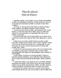 Ce credeţi despre o afacere cu sală de fitness, saună şi chiar şi piscină + sector de nutriţie şi produse sportive ? Proiect Plan De Afaceri Sala De Fitness Economie 7384