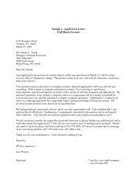 Sample 1 Application Letter Full Block Format