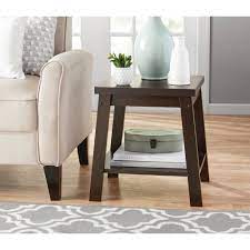 Mainstays Logan Side Table Espresso Finish Walmart Com Walmart Com