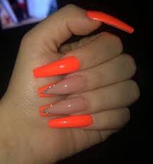 A wide variety of bright acrylic nails options are available to you, such as abs, acrylic. 25 Remarkable Orange Acrylic Nails You Ll See This Season Nail Art Designs 2020
