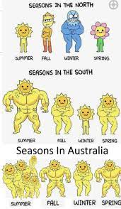 Basically The Seasons In Australia Xd Australia Australiasummer Australiaseasons Autumn Summer Winter Springs Australia Funny