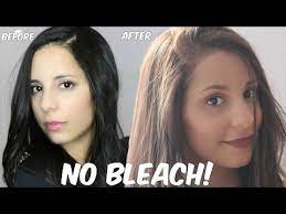 Diy Lighten Dark Hair Without Added Bleach At Home Youtube Lightening Dark Hair Dark Hair Dye Bleaching Dark Hair