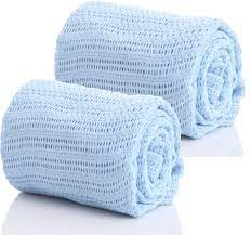 Rsw Pair Of 100 Pure Cotton Cellular Baby Blankets For Moses Baskets Cots Pushchairs One Size 2 X Blue Buy Online In Bahamas At Bahamas Desertcart Com Productid 47881194