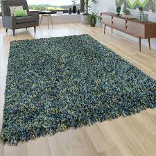 Da ist bestimmt auch das passende design für dein zuhause dabei. Hochflor Teppich Wohnzimmer Shaggy In Petrol Blau Senf Gelb Langer Weicher Flor Ebay