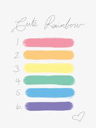 Cute Rainbow Rainbow Palette Digital Paint Color Color Palate