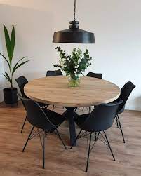 Wood And Black Dining Room Table Modern Round Dining Room Table Black Dining Room Table Chairs Modern In 2020 Dining Room Small Round Dining Room Dinning Room Decor