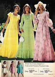 70s Victorian Prairie Dresses Seventies Fashion Vintage Outfits 1970s Dresses
