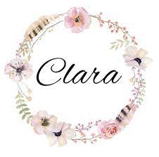 Girls Name In Floral Wreath Clara Clara Klar Rah Latin Bright Clear Arte De Parede Infantil Fundo De Tela Feminino Wallpapers Bonitos