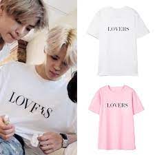 Kpop Bantan Boys Bts Jimin Same Cotton Tshirt Lovers Printed Back Heart Short Sleeve Fashion Summer Tops Kaos T Shirt Produk