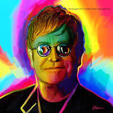 Elton John Pop Art Portrait Pop Art Portraits Pop Art Rock N Roll Art