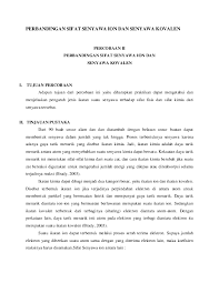 Doc Perbandingan Sifat Senyawa Ion Dan Senyawa Kovalen Insani Fitri Academia Edu