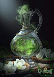 Artstation Gwent Items Cadaverine Mahakam Horn Bone Talisman Ointment Bogna Gawronska Cardmagic Fantasy Art Dark Fantasy Art Witcher Art