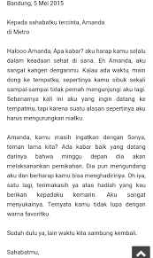Contoh surat pendek 2 favorite tere, how are you? Tuliskan Contoh Surat Pribadi Untuk Teman Brainly Co Id