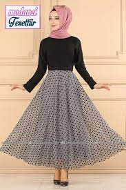 Puantiye Baskili Tesettur Etek 871 5ay342 Gri Yeni Sezon Etek Modelleri Etek Etek Modelleri Moda Stilleri