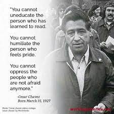Cesar Chavez Chicano Quote Cesar Chavez Quotes Humanity Quotes