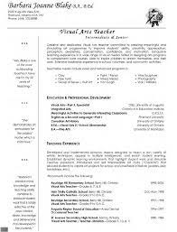 Visual Arts Teacher Resume Visual Arts Teacher Resume Sample Teacher Resume Examples Teacher Resume Template Teacher Resume