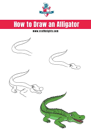 How To Draw An Alligator Simple Step By Step Guide Craftknights Drawings Easy Drawings Drawing Tutorial Easy