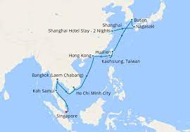 Singapore map and satellite image. Shanghai Stay Japan Taiwan S East Asia To Singapore Princess Cruises 21st November 2020 Planet Cruise