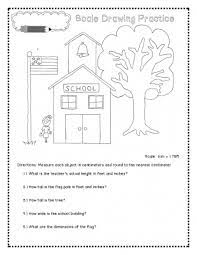 Find the height of the actual tree. Scale Drawing Worksheets For Kids Bird Pencil Drawing