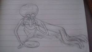 This Is My Recreation Of A Drawing Which Already Existed Of Squidward Eating A Krabby Patty This Is Quite Accurate To The Original So I Squidward Drawings Art