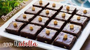 J'ai fait une sauce chocolat. Brownies Al Cioccolato Con Nutella Ricetta Facile Brownies Alla Nutella 55winston55 Youtube