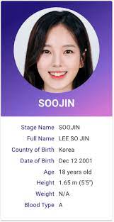 Lee Sojin Weeekly Kpop Profile Kpop Profiles Profile Kpop