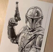The Mandalorian By Chris Hack Star Wars Art Drawings Star Wars Art Star Wars Drawings