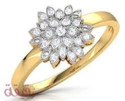صور خواتم ذهب رقيقة أجمل كولكشن من الذهب الممزوج بالألماس والمرصع بالفصوص Floral Rings Jewelry Rings