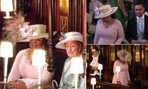 What the duchess was actually referring to in her oprah interview, is a private prince harry and meghan markle on their wedding day, 19 may 2018. Oprah Winfrey Arrives At Royal Wedding With A Mystery Man In Stella Mccartney Dress Made Overnight Daily Mail Online