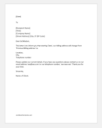 Learn how to write a letter for change of address. Address Change Notification Letter Ms Word Word Excel Templates