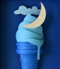 Graham Lester On Instagram Ice Cream Dream Paperart Paper Icecream Dream Blue Moon 3d Paper Art Paper Blue Moon