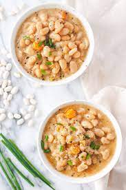The nutritional information says prepared great northern beans. are they prepared in a vegan way? Creamy Vegan White Bean Soup Instant Pot Recipe Cozy Peach Kitchen